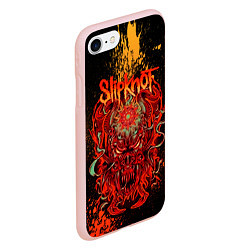 Чехол iPhone 7/8 матовый Slipknot - red monster, цвет: 3D-светло-розовый — фото 2