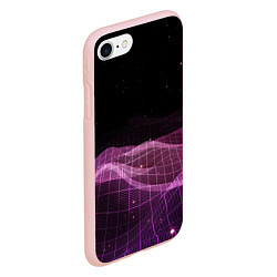 Чехол iPhone 7/8 матовый Retro wave night, цвет: 3D-светло-розовый — фото 2