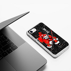Чехол iPhone 7/8 матовый Santa Claus Samurai, цвет: 3D-белый — фото 2