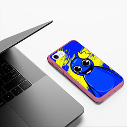 Чехол iPhone 7/8 матовый Радужные друзья радостный Синий, цвет: 3D-малиновый — фото 2