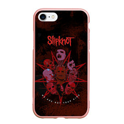 Чехол iPhone 7/8 матовый Slipknot red satan, цвет: 3D-светло-розовый