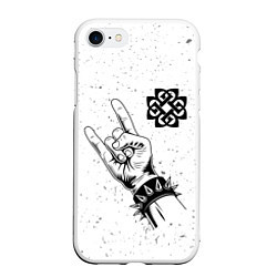 Чехол iPhone 7/8 матовый Breaking Benjamin и рок символ, цвет: 3D-белый