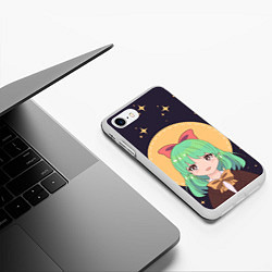 Чехол iPhone 7/8 матовый Девочка аниме - Anime girl, цвет: 3D-белый — фото 2