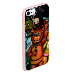 Чехол iPhone 7/8 матовый Five Nights at Frеddys, цвет: 3D-светло-розовый — фото 2