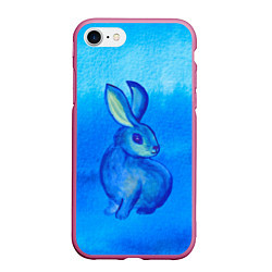 Чехол iPhone 7/8 матовый Водяной кролик символ 2023, цвет: 3D-малиновый