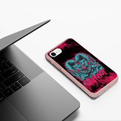 Чехол iPhone 7/8 матовый Monster Slipknot, цвет: 3D-светло-розовый — фото 2