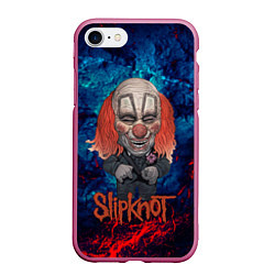 Чехол iPhone 7/8 матовый Clown Slipknot, цвет: 3D-малиновый