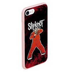 Чехол iPhone 7/8 матовый Slipknot music, цвет: 3D-светло-розовый — фото 2