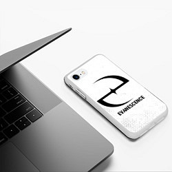 Чехол iPhone 7/8 матовый Evanescence glitch на светлом фоне, цвет: 3D-белый — фото 2