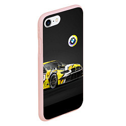 Чехол iPhone 7/8 матовый BMW Motorsport - Racing team, цвет: 3D-светло-розовый — фото 2