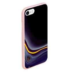 Чехол iPhone 7/8 матовый Фиолетовые краски во тьме, цвет: 3D-светло-розовый — фото 2