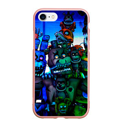 Чехол iPhone 7/8 матовый Five Nights at Freddys 4, цвет: 3D-светло-розовый