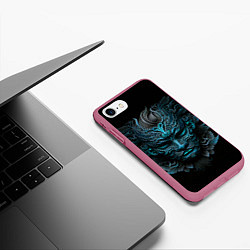 Чехол iPhone 7/8 матовый Маска волшебника, цвет: 3D-малиновый — фото 2