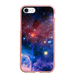 Чехол iPhone 7/8 матовый Ошеломительный бескрайний космос, цвет: 3D-светло-розовый