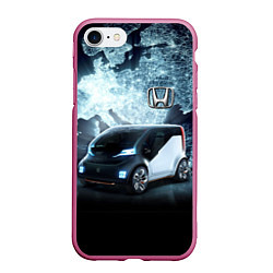 Чехол iPhone 7/8 матовый Honda concept on the background of a neon world ma, цвет: 3D-малиновый