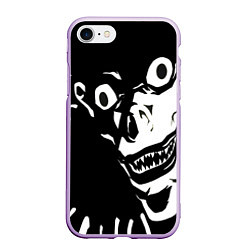 Чехол iPhone 7/8 матовый Death Note - Рюк, цвет: 3D-сиреневый