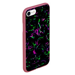 Чехол iPhone 7/8 матовый Токсичные кляксы, цвет: 3D-малиновый — фото 2
