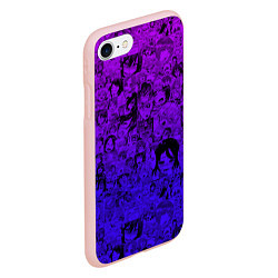 Чехол iPhone 7/8 матовый Ахегао яркий градиент, цвет: 3D-светло-розовый — фото 2