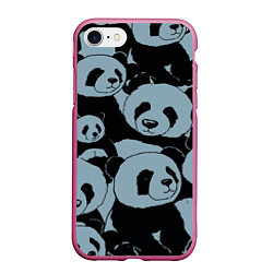 Чехол iPhone 7/8 матовый Panda summer song, цвет: 3D-малиновый