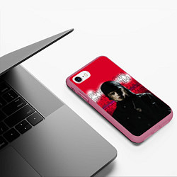 Чехол iPhone 7/8 матовый Pharaoh Red Moon, цвет: 3D-малиновый — фото 2