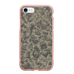Чехол iPhone 7/8 матовый Nirvana style, цвет: 3D-светло-розовый