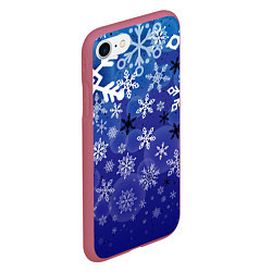 Чехол iPhone 7/8 матовый Сказочный снегопад, цвет: 3D-малиновый — фото 2