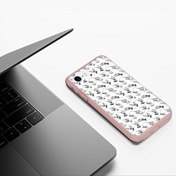 Чехол iPhone 7/8 матовый Руки дирижера, цвет: 3D-светло-розовый — фото 2
