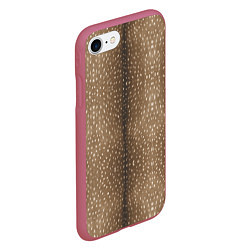 Чехол iPhone 7/8 матовый Текстура шкуры пятнистого оленя, цвет: 3D-малиновый — фото 2
