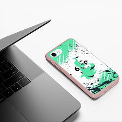 Чехол iPhone 7/8 матовый Девятихвостая Кицунэ, цвет: 3D-светло-розовый — фото 2