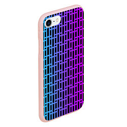 Чехол iPhone 7/8 матовый Неоновая клетка, цвет: 3D-светло-розовый — фото 2