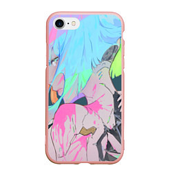 Чехол iPhone 7/8 матовый Люси - Cyberpunk Edgerunners, цвет: 3D-светло-розовый