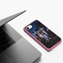 Чехол iPhone 7/8 матовый Уэнсдей Аддамс, вещь, цвет: 3D-малиновый — фото 2