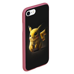 Чехол iPhone 7/8 матовый Pika, цвет: 3D-малиновый — фото 2