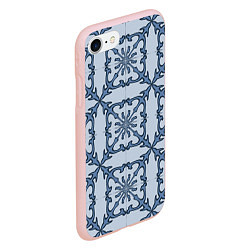 Чехол iPhone 7/8 матовый Квадратный паттерн, цвет: 3D-светло-розовый — фото 2