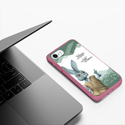 Чехол iPhone 7/8 матовый Препод в институте, цвет: 3D-малиновый — фото 2