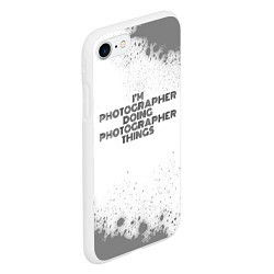 Чехол iPhone 7/8 матовый Im doing photographer things: на светлом, цвет: 3D-белый — фото 2