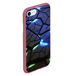 Чехол iPhone 7/8 матовый Светящаяся лава, цвет: 3D-малиновый — фото 2