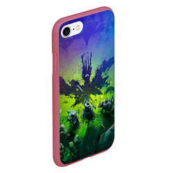 Чехол iPhone 7/8 матовый Destiny 2 рейд, цвет: 3D-малиновый — фото 2
