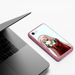 Чехол iPhone 7/8 матовый 02 в красном, цвет: 3D-малиновый — фото 2