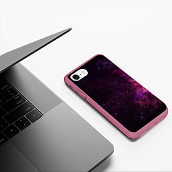 Чехол iPhone 7/8 матовый Реальность космоса, цвет: 3D-малиновый — фото 2