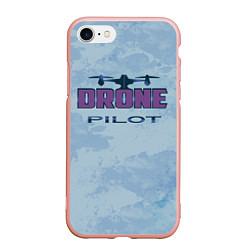Чехол iPhone 7/8 матовый Drone pilot 2 0, цвет: 3D-светло-розовый