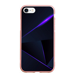 Чехол iPhone 7/8 матовый Geometry stripes neon stiil, цвет: 3D-светло-розовый