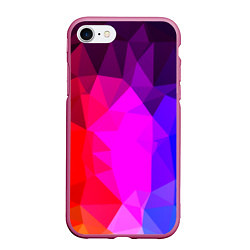 Чехол iPhone 7/8 матовый Битва градиентов неон, цвет: 3D-малиновый