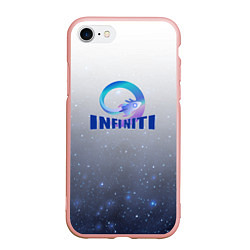 Чехол iPhone 7/8 матовый Космическая бесконечность, цвет: 3D-светло-розовый