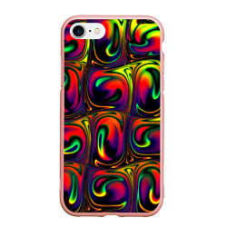 Чехол iPhone 7/8 матовый Digital abstraction paint, цвет: 3D-светло-розовый