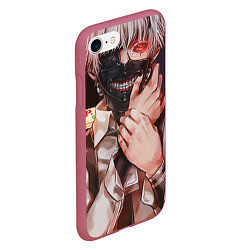 Чехол iPhone 7/8 матовый Tokio Ghoul, цвет: 3D-малиновый — фото 2