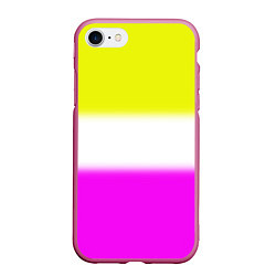 Чехол iPhone 7/8 матовый Трехцветный размытый фон, цвет: 3D-малиновый