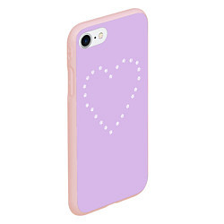 Чехол iPhone 7/8 матовый Лапки Love, цвет: 3D-светло-розовый — фото 2