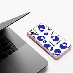 Чехол iPhone 7/8 матовый Геометрия фигуры, цвет: 3D-светло-розовый — фото 2