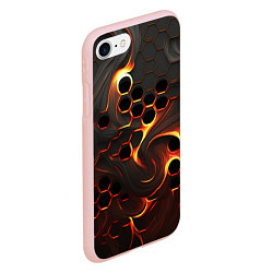 Чехол iPhone 7/8 матовый Огненная сетка, цвет: 3D-светло-розовый — фото 2